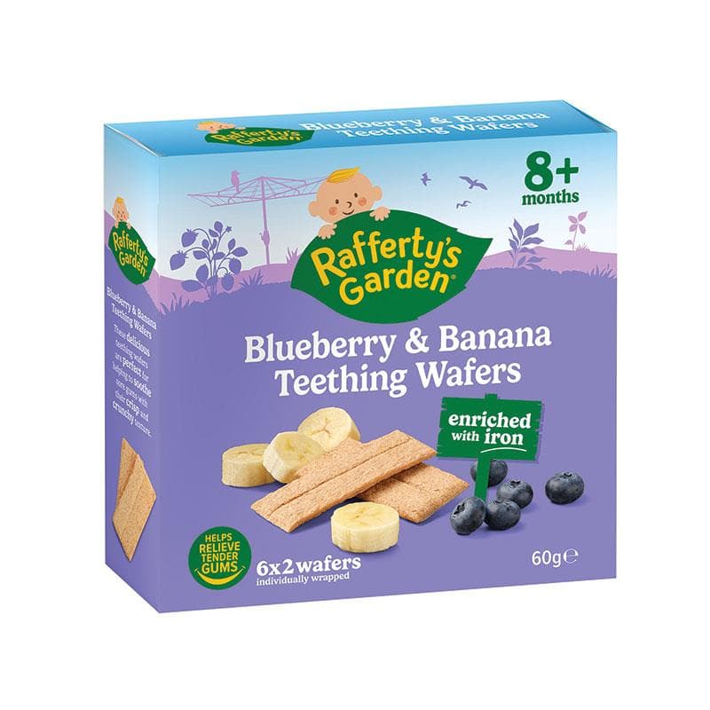 Raffertys Garden Blueberry & Banana Baby Teething Wafers